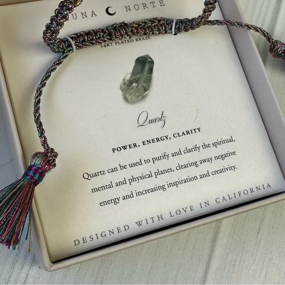 New Luna Norte Quartz 14k Plated Brass Bracelet